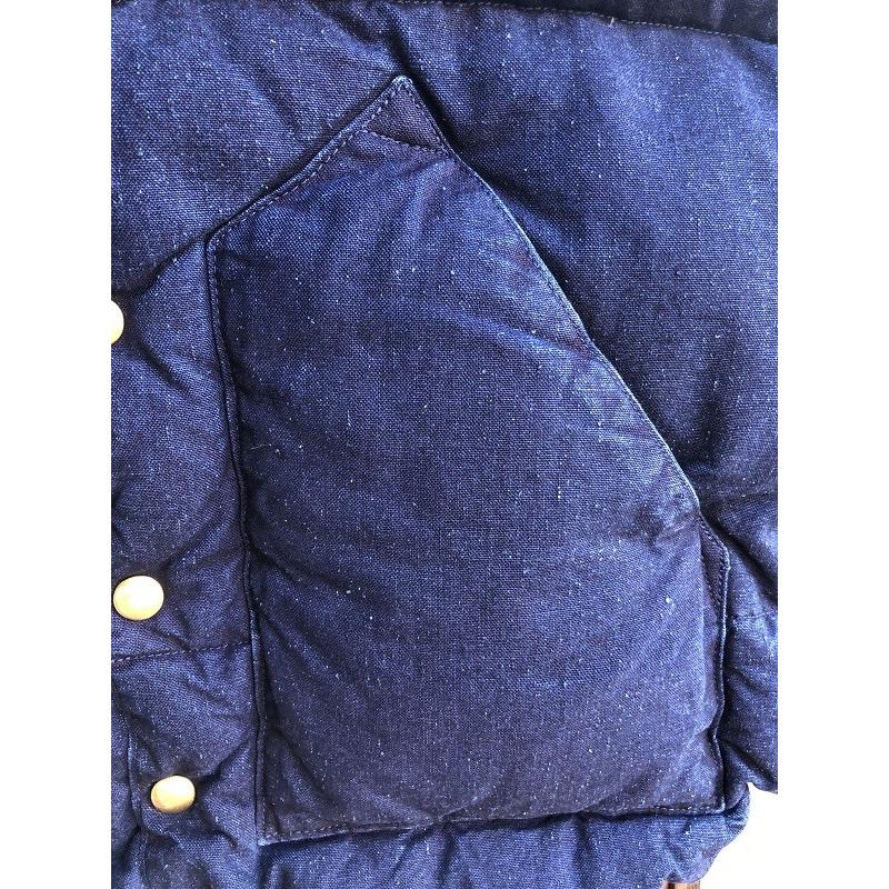 WARE HOUSE Lot 2140 ROCKY MOUNTAIN×WAREHOUSE INDIGO DUCK DOWN VEST LONG WASH | WAREHOUSE | 04