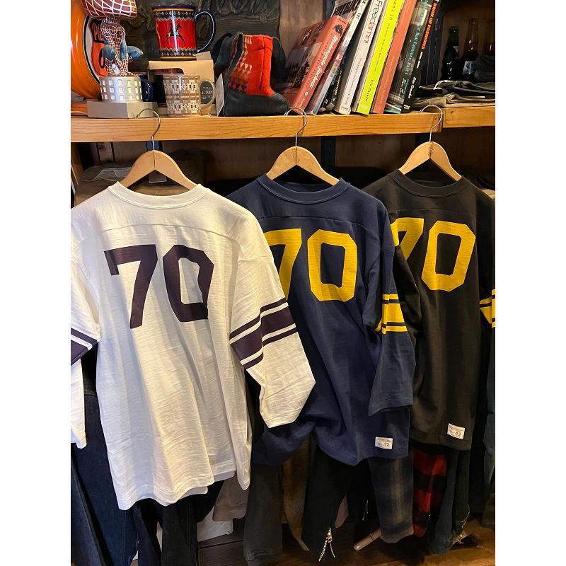 WAREHOUSE（ウエアハウス） 七分袖フットボールTシャツ NO.70 : フル