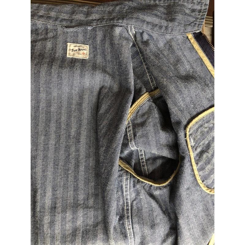 TWOMOON Original Indigo Herringborn Work Jacket |  | 02