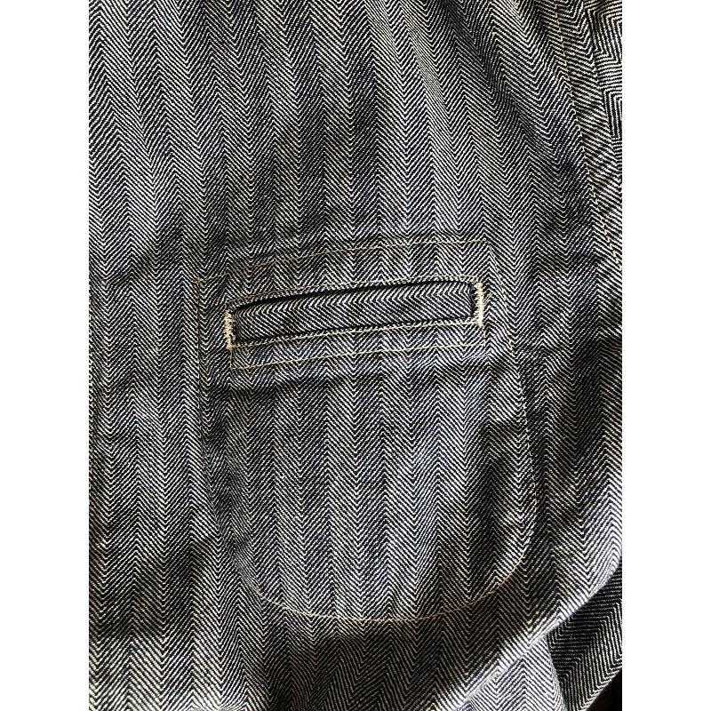 TWOMOON Original Indigo Herringborn Work Jacket |  | 03