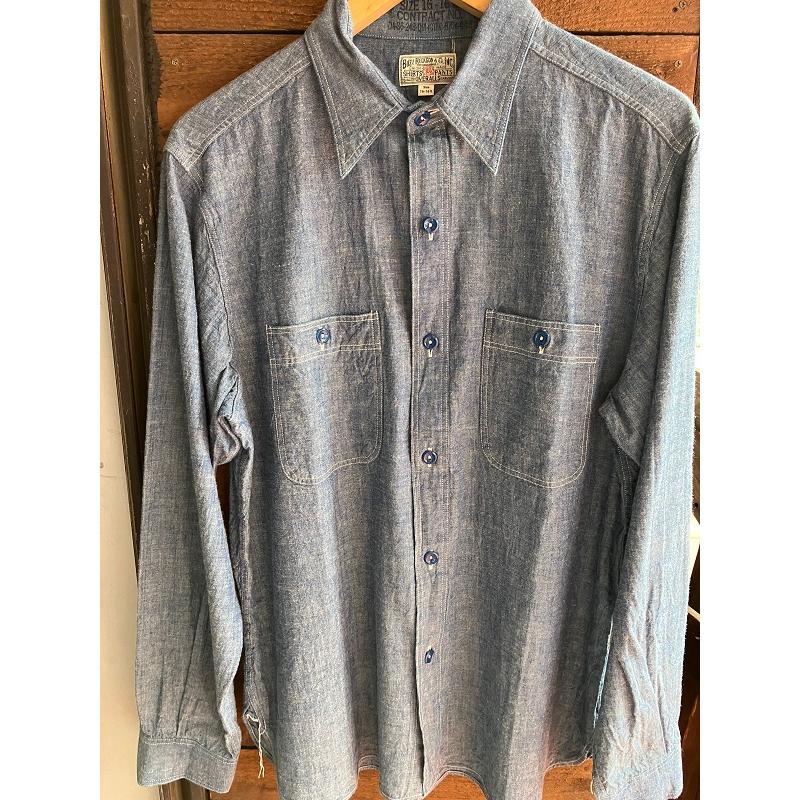 BUZZ RICKSON BLUE CHAMBRAY WORK SHIRTS (LONG SLEEVE) | 