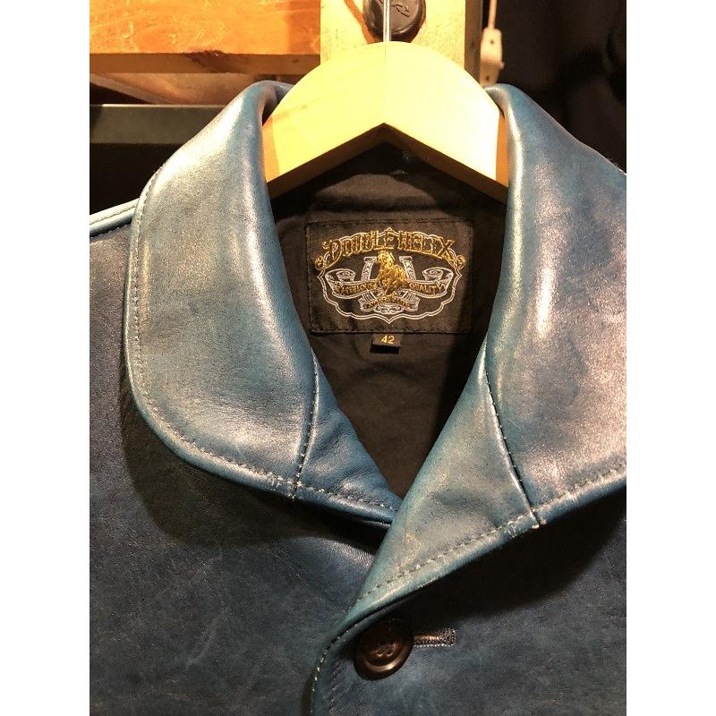 DOUBLE HELIX CLASSIC 1920s 藍染めレザー : フルネルソンハーフ