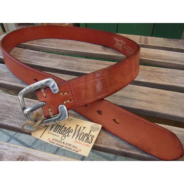 訳あり ヴィンテージワークスvintage works レザーベルト 赤