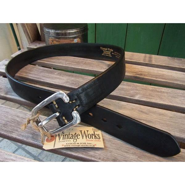 VINTAGE WORKS　DH5536　BLACK　33in / 84cm DC4 - VINTAGE WORKS - DH5536 CHASIN(茶芯) - Handmade Belt