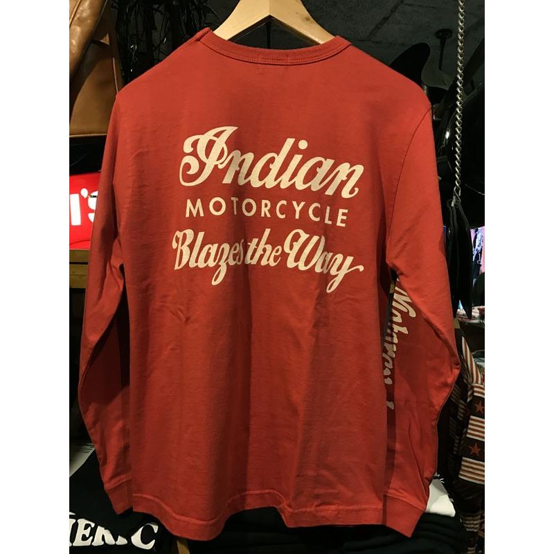 INDIAN MOTORCYCLE インディアンモーターサイクル 長袖Tシャツ IM67734-red｜fullnelsonhalf｜02