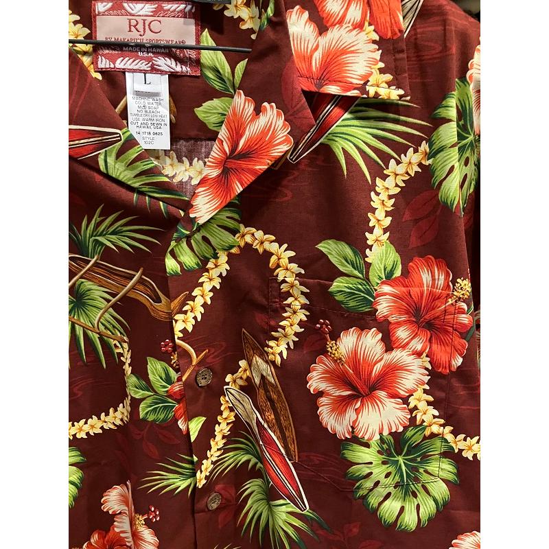 Made in USA Robert J. Clancey Aloha Shirts コットンアロハシャツ Hibiscus&SURF | ROBERT J. CLANCEY | 01