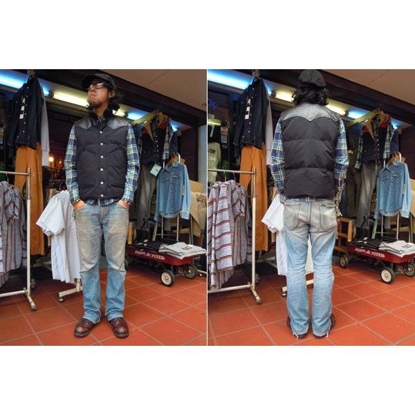 F*様 SugarCaneシュガーケーン　ダウンベスト レザーヨーク　ブラック Amazon.co.jp: シュガーケーン SUGAR CANE メンズダウンベスト レザー