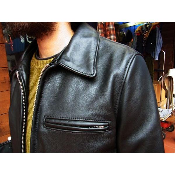 ショットトラッカーレザージャケットSCHOTT TRUCKER LEATHER JACKET 103US  BLACK｜fullnelsonhalf｜04