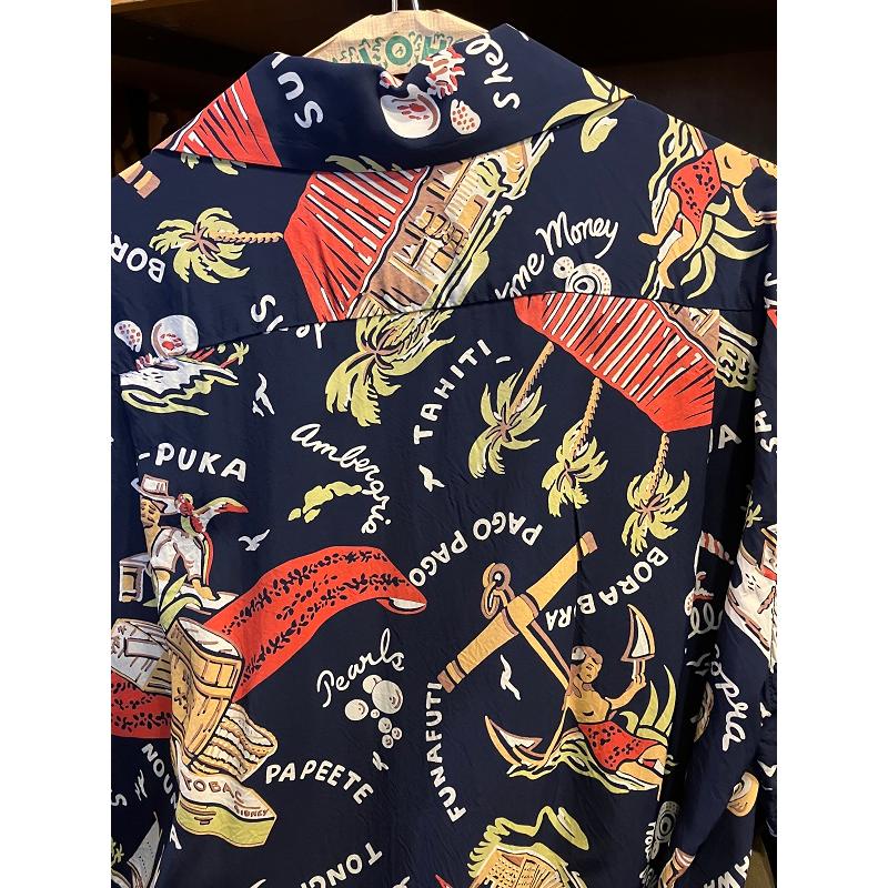 SUN SURF SUNSURF RAYON HAWAIIAN SHIRT “SOUTH SEA TRADER” : フル