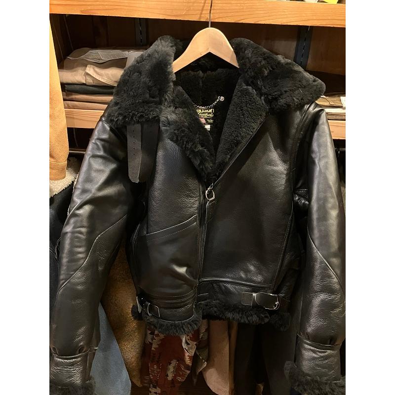 Vanson B-3 Flying Fortress Crew Jacket Black Mouton | VANSON | 02
