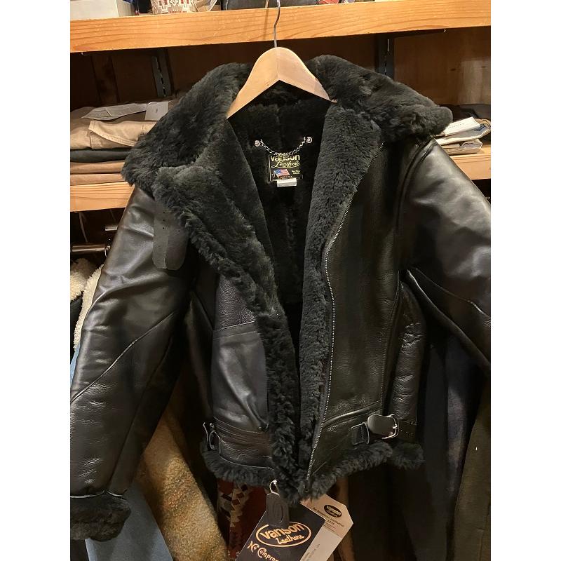 Vanson B-3 Flying Fortress Crew Jacket Black Mouton | VANSON | 07