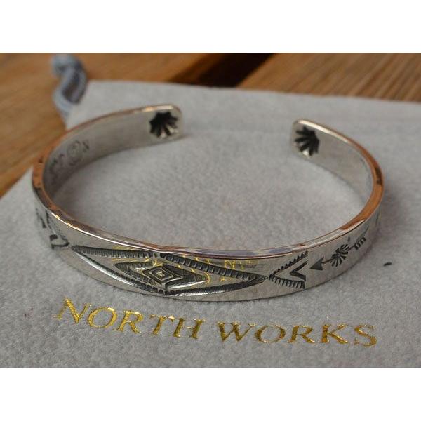 NORTH WORKS ノースワークススタンプ900シルバーカフブレスレットNorth Works Stamped 900Silver Cuff  Bracelet