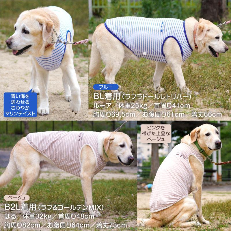21年夏新作 ひんやり接触冷感ボーダータンク 大型犬用 ネコポス値3 22 039 1 犬の服 Full Of Vigor ヤフー店 通販 Yahoo ショッピング