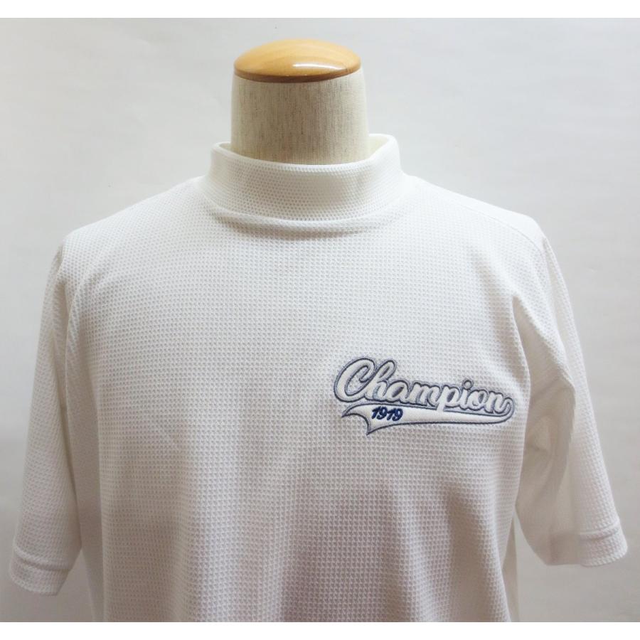 新品★チャンピオン★Champion★C3-XG308 モックネックシャツ 23SS★半袖 UVカット 速乾★2023 春夏★【020】ホワイト★XL｜fullshot-moriyama｜03