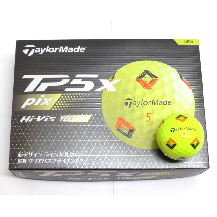 TP5 新品☆テーラーメイド☆TP5x pix ボール☆5層構造☆2024☆イエロー