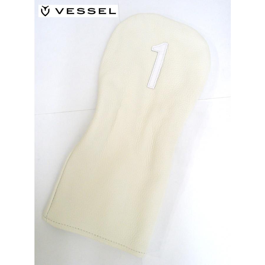 新品★ベゼル★VESSEL★HC1122 ジェニュイン レザー ヘッドカバー★Genuine Leather★ドライバー 用★ホワイト★送料無料｜fullshot-moriyama｜04