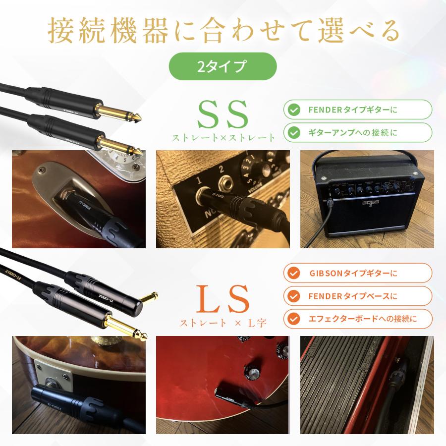 FTーCABLE ギターケーブル ギターシールド 10m S-S ヒビノ FT-CABLE