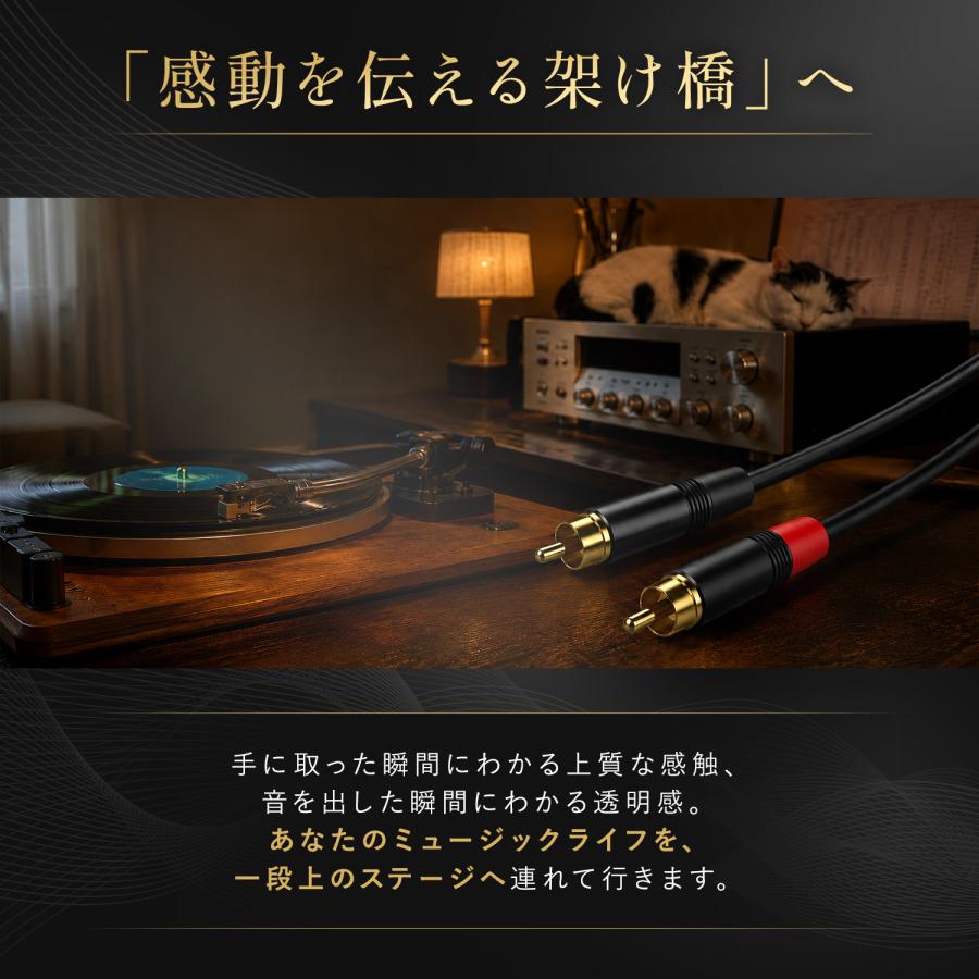 音響のプロ「ヒビノ」監修 高品質 RCAケーブル ピン デュアル 1m FT