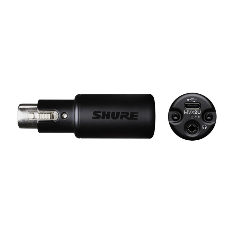 SHURE MVX2U オーディオインターフェース XLR-USB変換アダプター SHURE（シュア） Shure MVX2U | デジタル・オーディオインターフェース