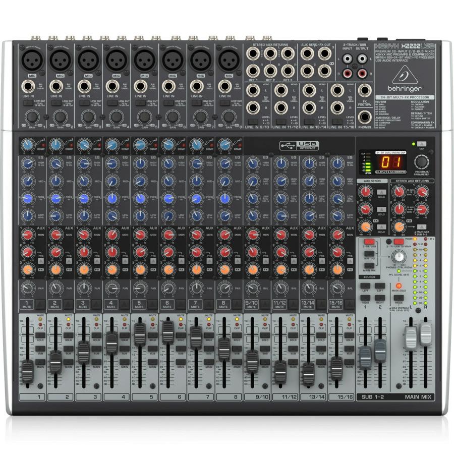 オーディオインターフェース付　Behringer X1222USB ミキサー BEHRINGER（ベリンガー） X1222USB XENYX アナログミキサー | USB