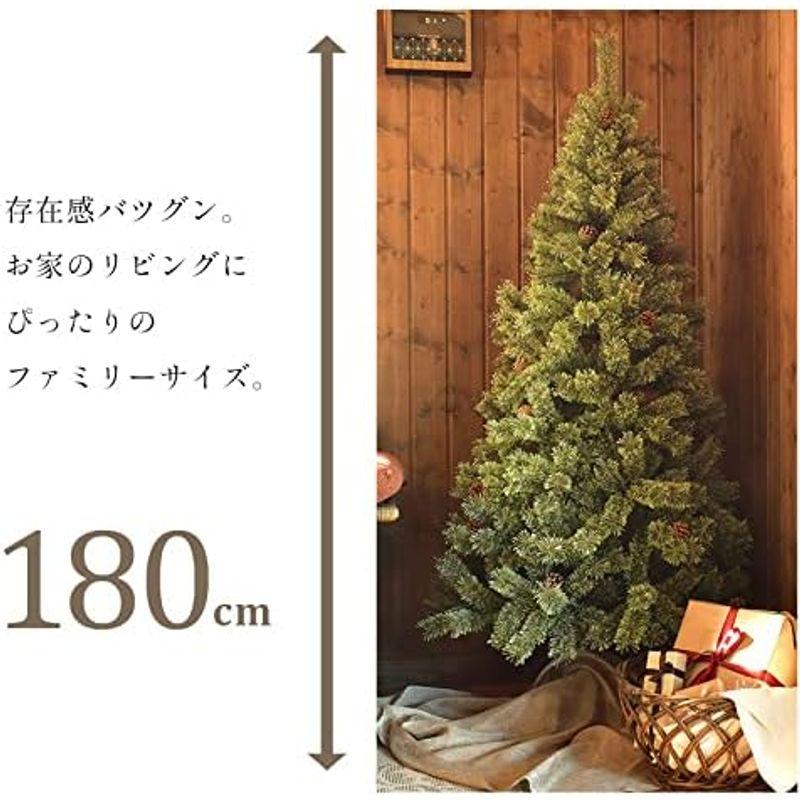 ジュールエンケリ　北欧風　クリスマスツリーセット　180cm　オーナメントセット　イルミネーション　LEDライト　レッド