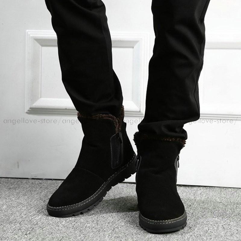 クーポン有 ショートブーツ メンズ 靴 カジュアルシューズ 無地 大きいサイズ 秋冬 メンズ靴 裏ボア メンズブーツ 防寒 暖かい 全2色 秋冬新作 クリーニング 価格 Www Superavila Com