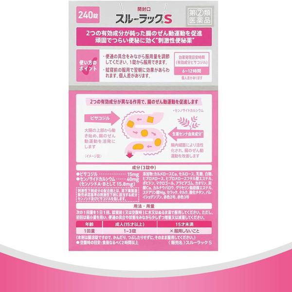 【12個セット】 【指定第2類医薬品】 エスエス製薬 スルーラックＳ 240錠 刺激性便秘薬 ( 4987300056226-12)_2