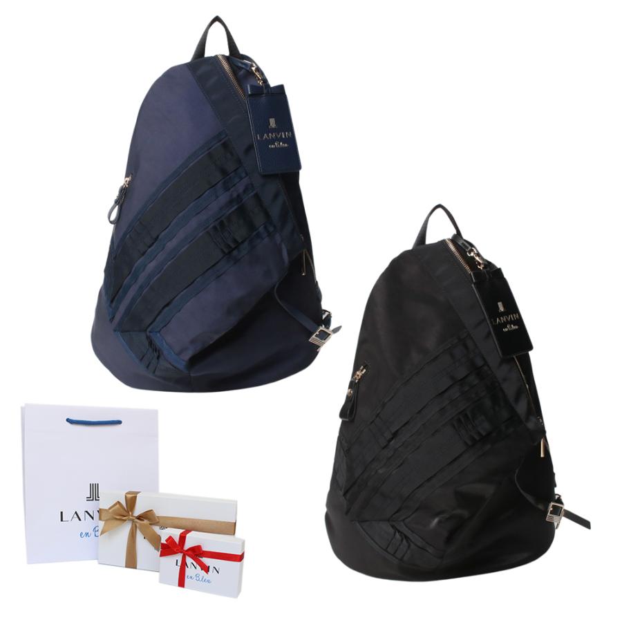 ランバン オン ブルー LANVIN en Bleuショルダーポーチ付きリュック LANVIN en Bleu エヴリー ポーチ付2wayリュック ブラック -人気