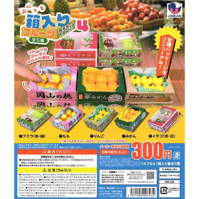 ぷにっと箱入りフルーツマスコット4 全5種セット（カプセル