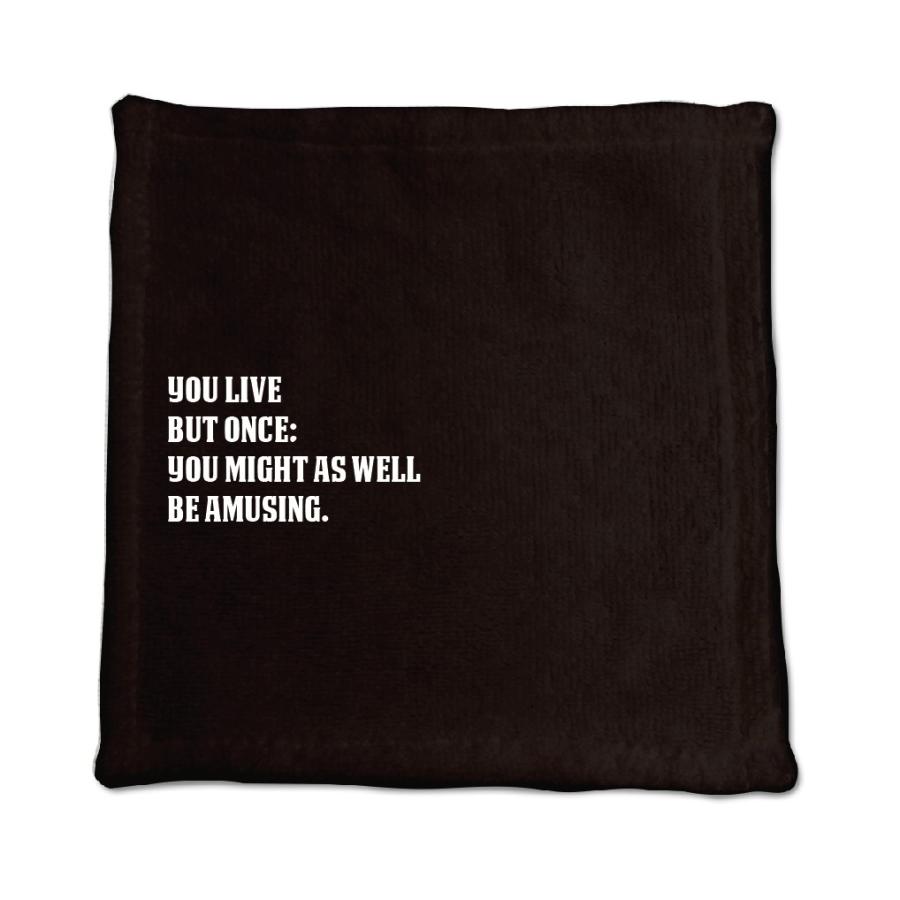 英語 名言 グッズ ハンドタオル You Live But Once 145 ブラック 0mm 0mm オリジナル おすすめ かっこいい E オリジナルグッズ専門店ファンクリ 通販 Yahoo ショッピング