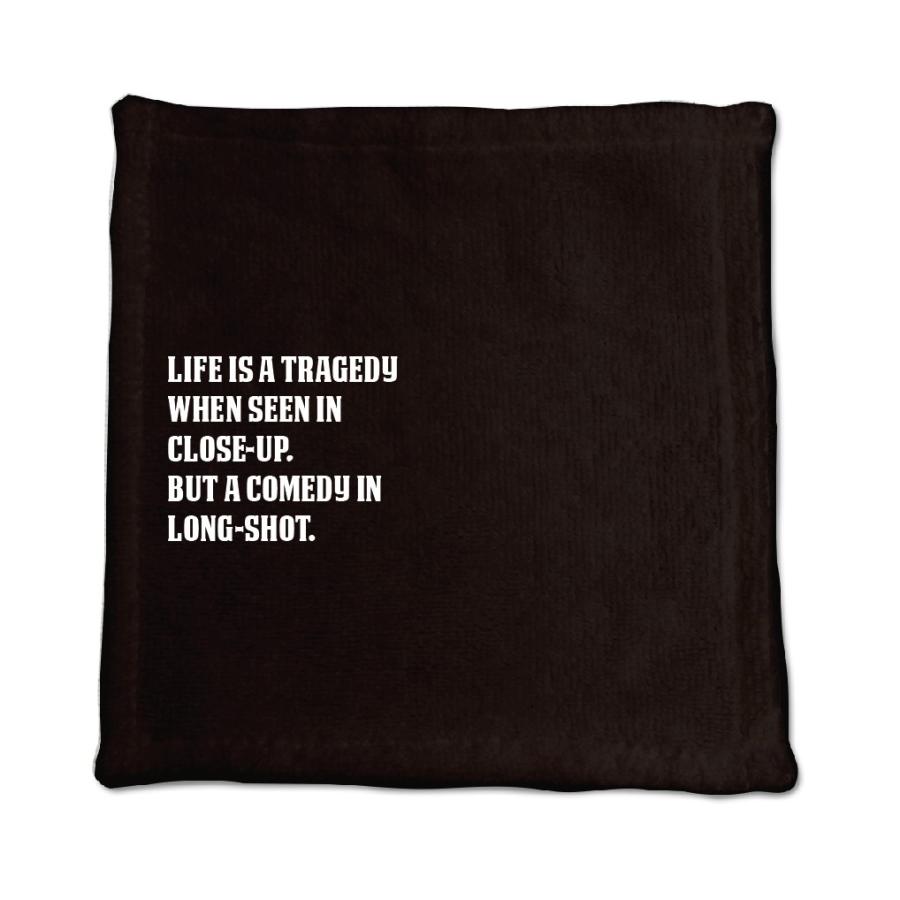 英語 名言 グッズ ハンドタオル Life Is A Tragedy 147 ブラック 0mm 0mm オリジナル おすすめ かっこいい E オリジナルグッズ専門店ファンクリ 通販 Yahoo ショッピング