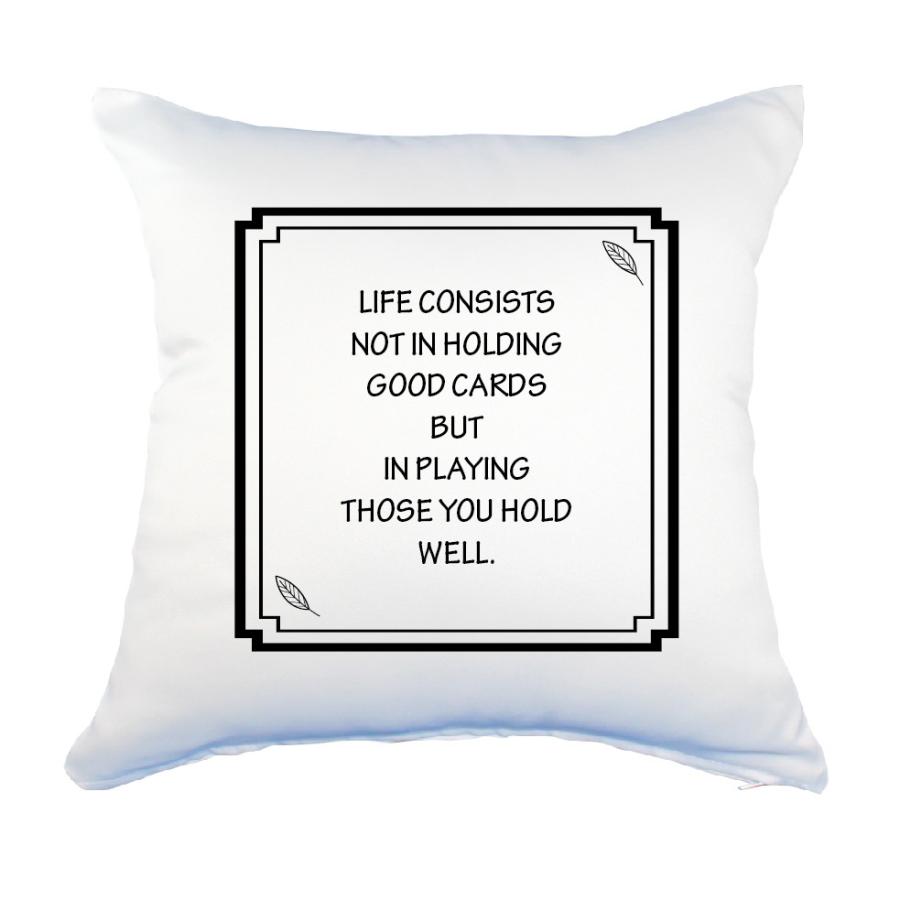 英語 名言 グッズ クッション Lサイズ Life Consists Not In Holding 98 リーフブラック 45 45cm オリジナル Pstv クリスマス E1300 オリジナルグッズ専門店ファンクリ 通販 Yahoo ショッピング
