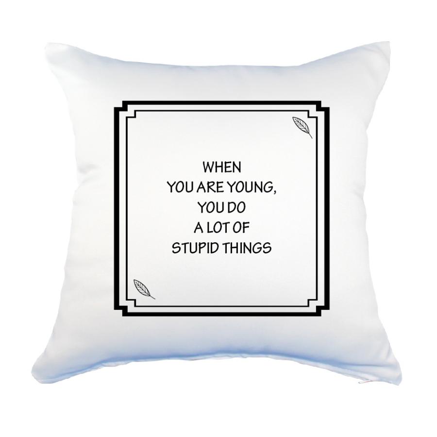 英語 名言 グッズ クッション Lサイズ カバーのみ When You Are Young 65 リーフブラック 45 45cm オリジナル おすすめ 部活 引退 E1317 オリジナルグッズ専門店ファンクリ 通販 Yahoo ショッピング