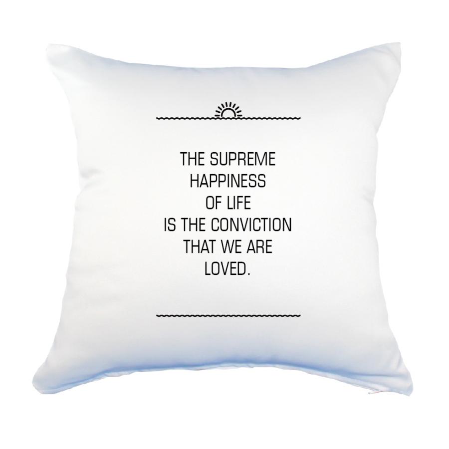 英語 名言 グッズ クッション Lサイズ The Supreme Happiness 102 サンライズ 45 45cm オリジナル おすすめ かっこいい 腰痛対策に E1906 オリジナルグッズ専門店ファンクリ 通販 Yahoo ショッピング