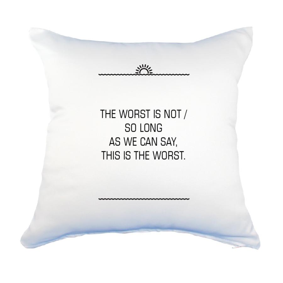 英語 名言 グッズ クッション Lサイズ The Worst Is Not 121 サンライズ 45 45cm オリジナル おすすめ 部活 引退 E1925 オリジナルグッズ専門店ファンクリ 通販 Yahoo ショッピング