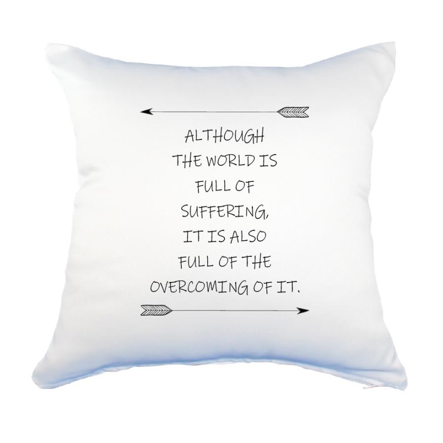 英語 名言 グッズ クッション Lサイズ Although The World Is 22