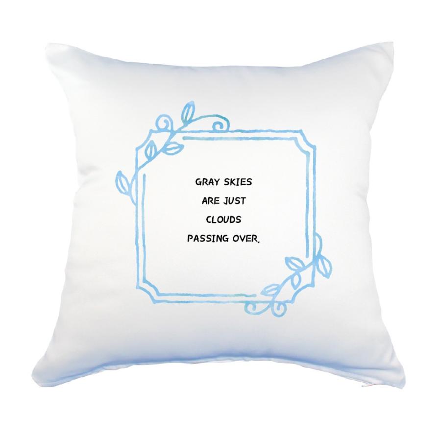 英語 名言 グッズ クッション Lサイズ Gray Skies Are Just 92 リーフブルー 45 45cm オリジナル おすすめ 部活 引退 E2950 オリジナルグッズ専門店ファンクリ 通販 Yahoo ショッピング