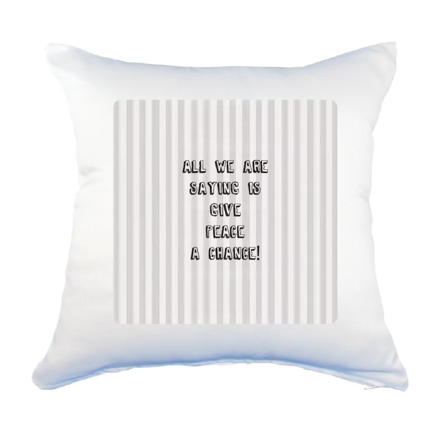 英語 名言 グッズ クッション Lサイズ All We Are Saying Is 39 ストライプ 45 45cm オリジナル Pstv 卒業 951 オリジナルグッズ専門店ファンクリ 通販 Yahoo ショッピング