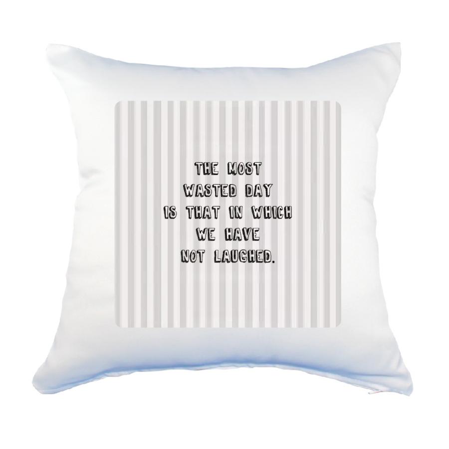 英語 名言 グッズ クッション Lサイズ The Most Wasted Day 105 ストライプ 45 45cm オリジナル おすすめ かっこいい 腰痛対策に E4117 オリジナルグッズ専門店ファンクリ 通販 Yahoo ショッピング