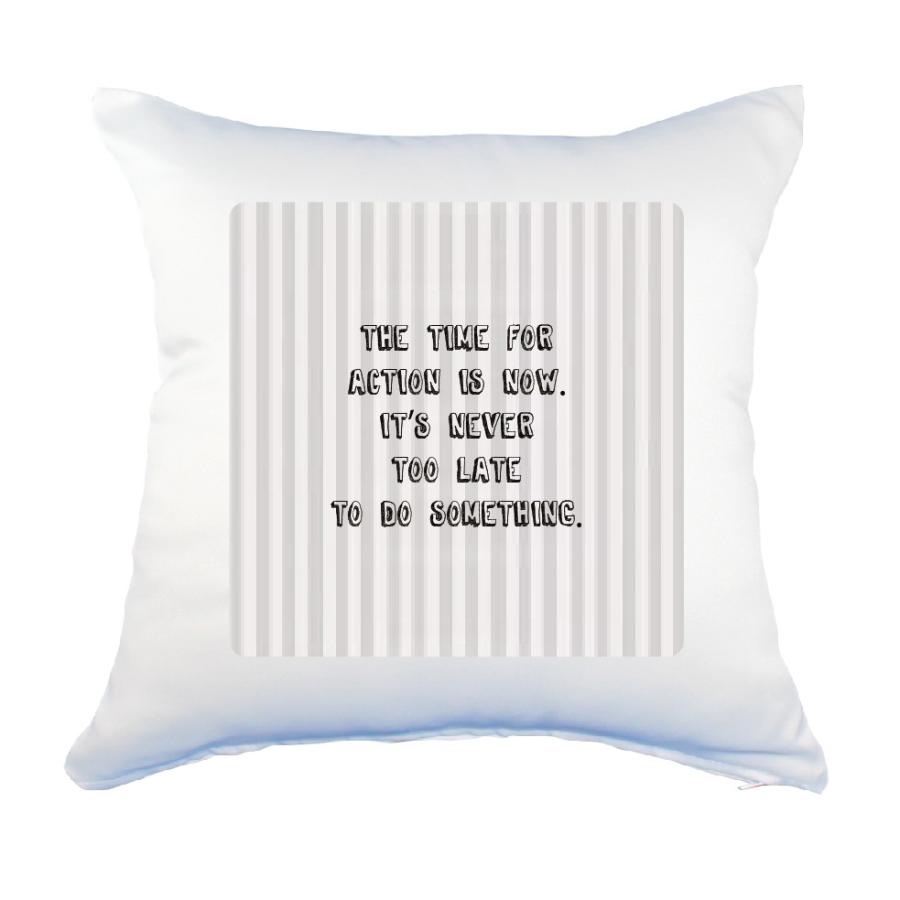 英語 名言 グッズ クッション Lサイズ カバーのみ The Time For Action Is Now 262 ストライプ 45 45cm オリジナル おすすめ かっこいい 腰痛対策に E4450 オリジナルグッズ専門店ファンクリ 通販 Yahoo ショッピング