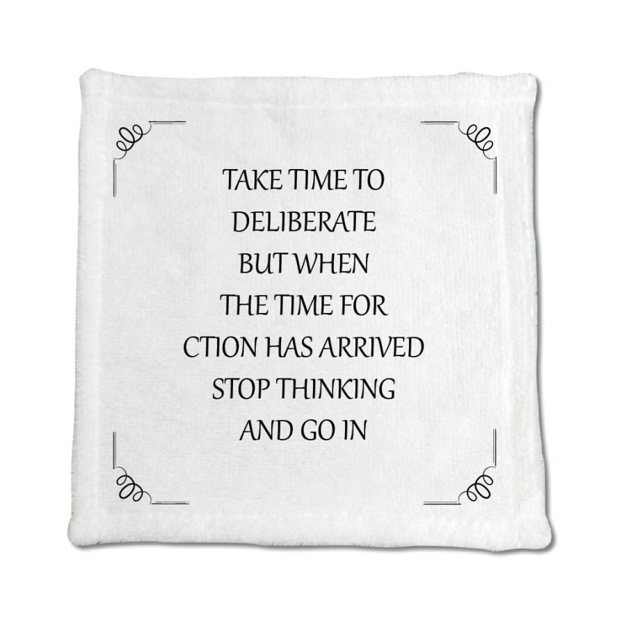 英語 名言 グッズ ハンドタオル Ake Time To Deliberate 10 コイル 0mm 0mm ミニタオル オリジナル おすすめ E8112 オリジナルグッズ専門店ファンクリ 通販 Yahoo ショッピング