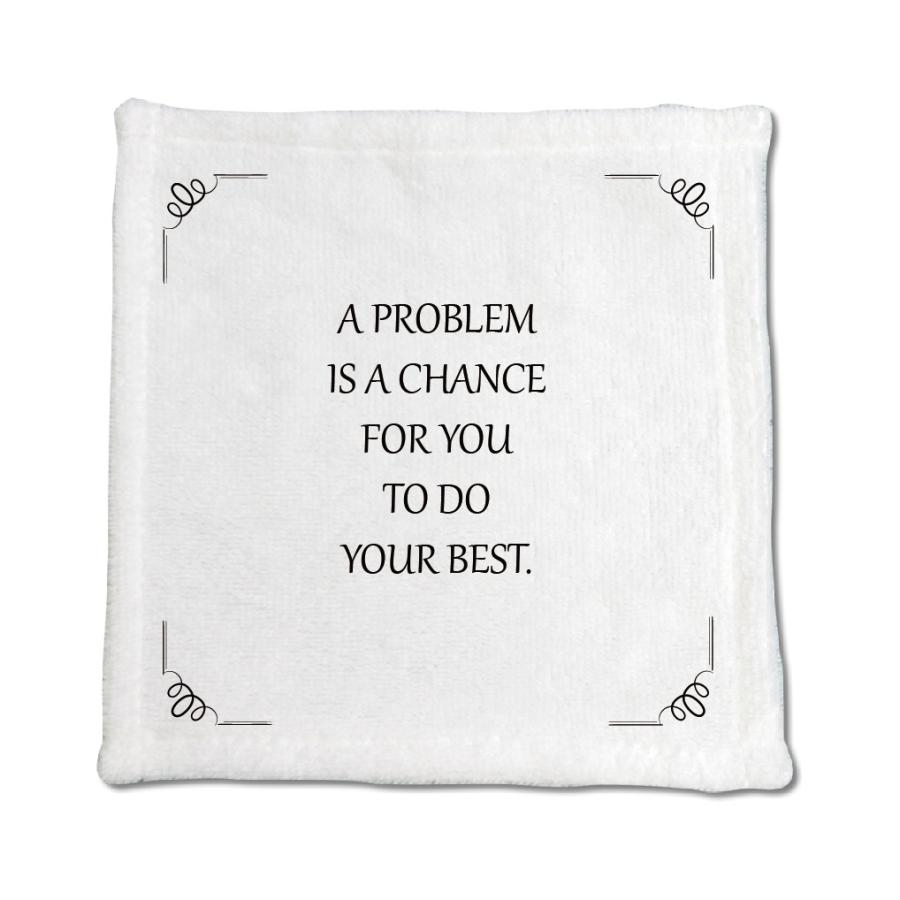 英語 名言 グッズ ハンドタオル A Problem Is A Chance 25 コイル 0mm 0mm ミニタオル オリジナル 部活 引退 E8127 オリジナルグッズ専門店ファンクリ 通販 Yahoo ショッピング
