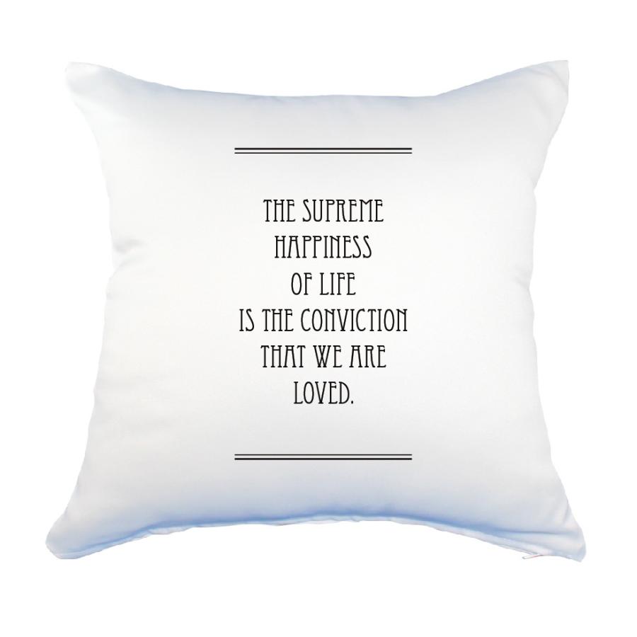 英語 名言 グッズ クッション Lサイズ カバーのみ The Supreme Happiness 102 ライン 45 45cm オリジナル おすすめ かっこいい 腰痛対策に E8 オリジナルグッズ専門店ファンクリ 通販 Yahoo ショッピング