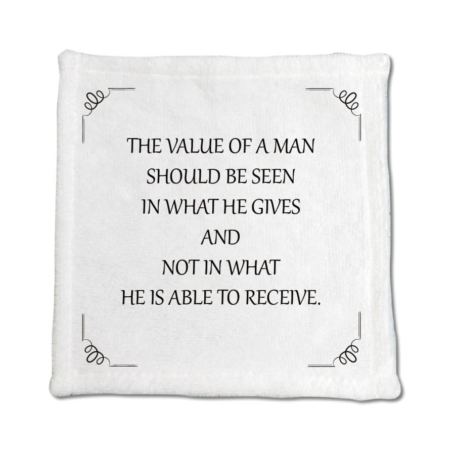 英語 名言 グッズ ハンドタオル The Value Of A Man 4 コイル 148mm 148mm ミニタオル オリジナル おすすめ 部活 引退 E06 オリジナルグッズ専門店ファンクリ 通販 Yahoo ショッピング