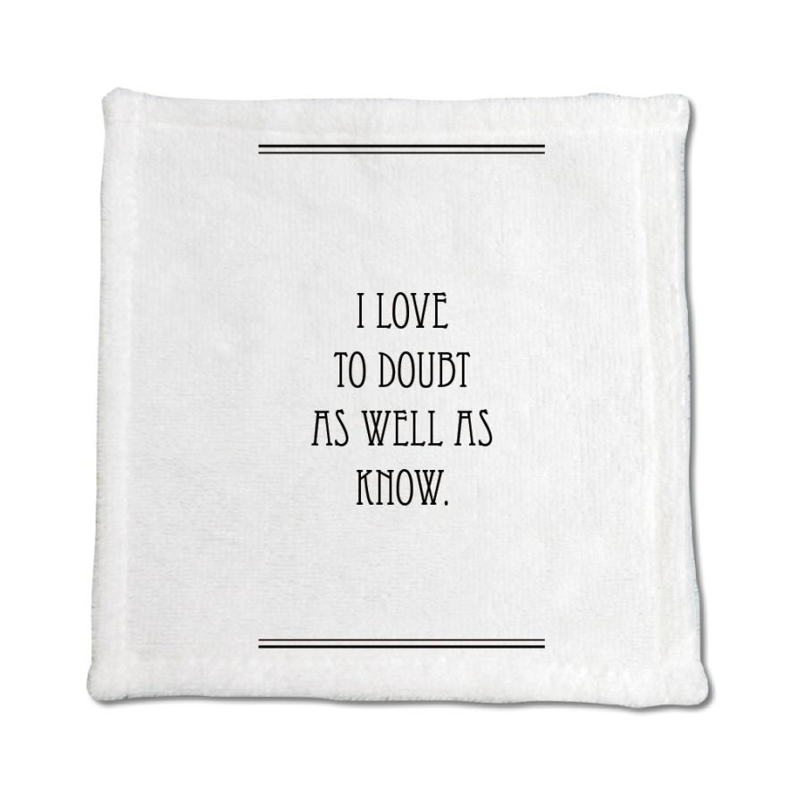 英語 名言 グッズ ハンドタオル I Love To Doubt 186 ライン 45 45cm オリジナル おすすめ かっこいい 父の日 E8564 オリジナルグッズ専門店ファンクリ 通販 Yahoo ショッピング