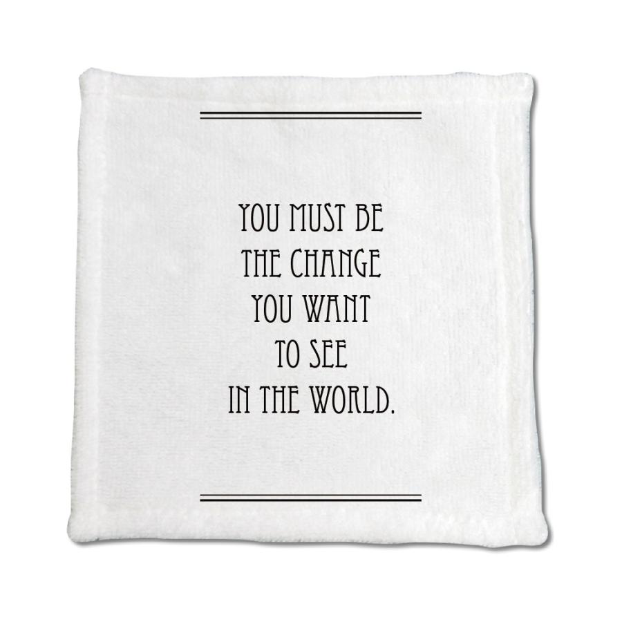 英語 名言 グッズ ハンドタオル You Must Be The Change 196 ライン 45 45cm オリジナル おすすめ かっこいい 腰痛対策に E8574 オリジナルグッズ専門店ファンクリ 通販 Yahoo ショッピング