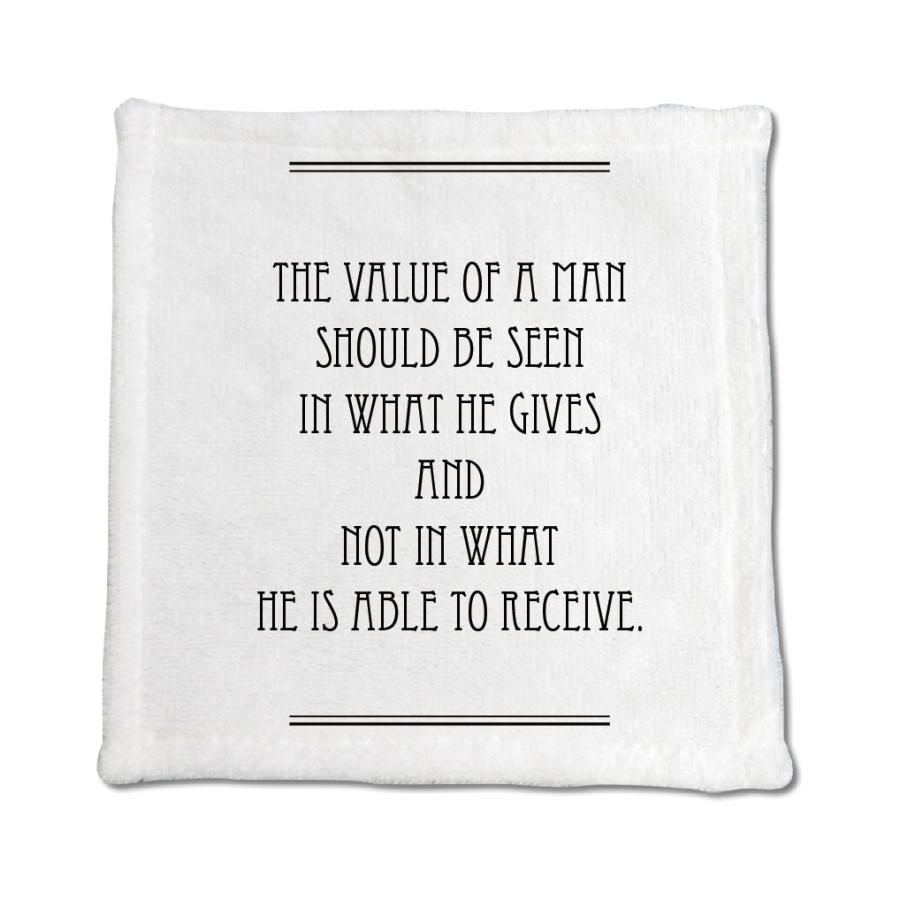 英語 名言 グッズ ハンドタオル The Value Of A Man 4 ライン 0mm 0mm ミニタオル オリジナル Pstv 敬老の日 E85 オリジナルグッズ専門店ファンクリ 通販 Yahoo ショッピング