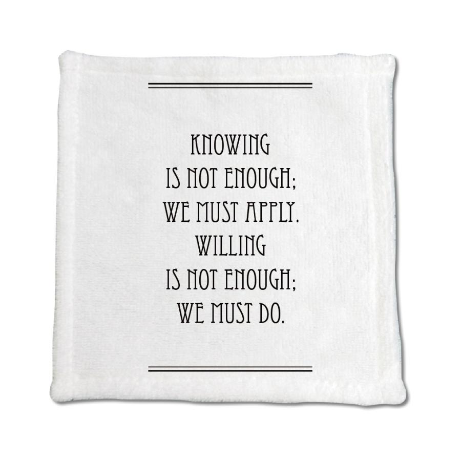 英語 名言 グッズ ハンドタオル Knowing Is Not Enough 227 ライン 0mm 0mm ミニタオル オリジナル おすすめ かっこいい 父の日 E8605 オリジナルグッズ専門店ファンクリ 通販 Yahoo ショッピング