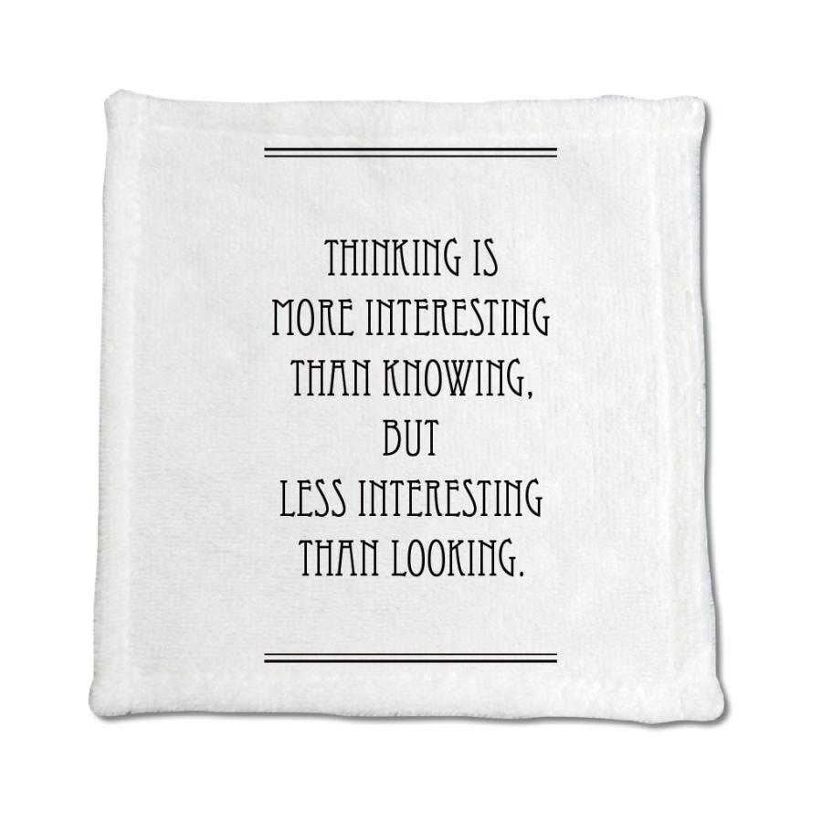英語 名言 グッズ ハンドタオル Thinking Is More Interesting 229 ライン 0mm 0mm ミニタオル オリジナル おすすめ かっこいい E8607 オリジナルグッズ専門店ファンクリ 通販 Yahoo ショッピング