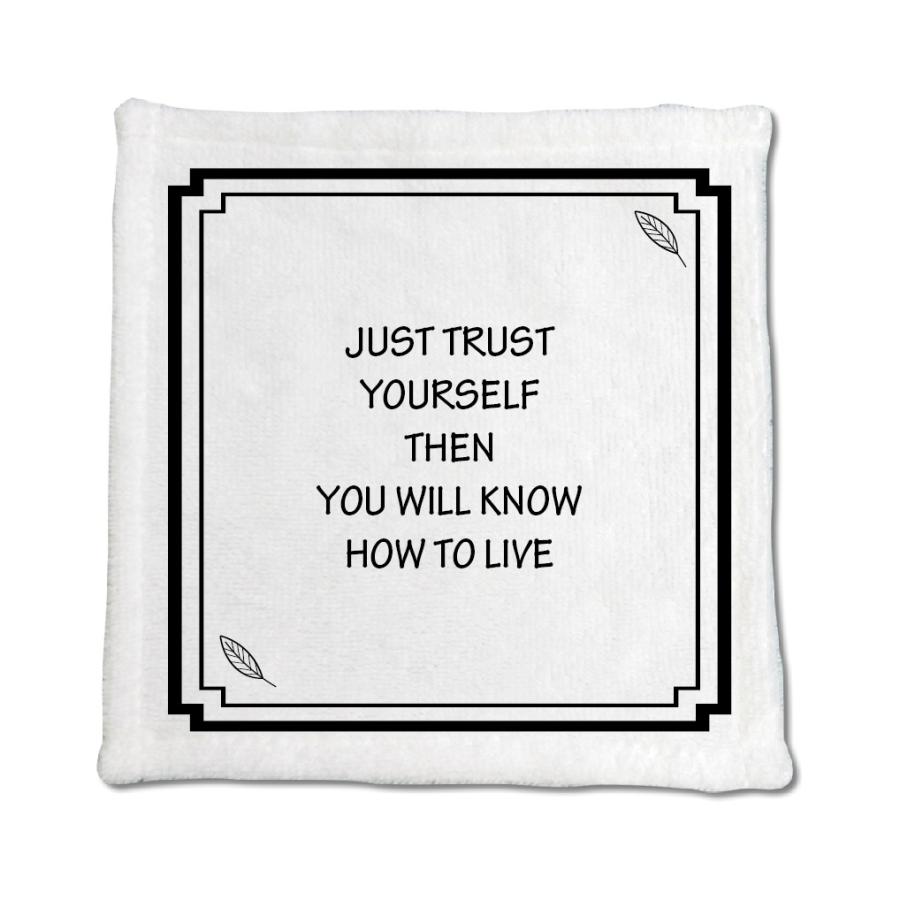 英語 名言 グッズ ハンドタオル Just Trust Yourself 1 リーフブラック 0mm 0mm ミニタオル オリジナル おすすめ かっこいい E8655 オリジナルグッズ専門店ファンクリ 通販 Yahoo ショッピング